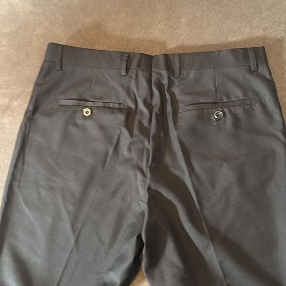 Men’s Black Formal Flat Fronted Dress Pants Size 36 (L) NWOT - Picture 5 of 9